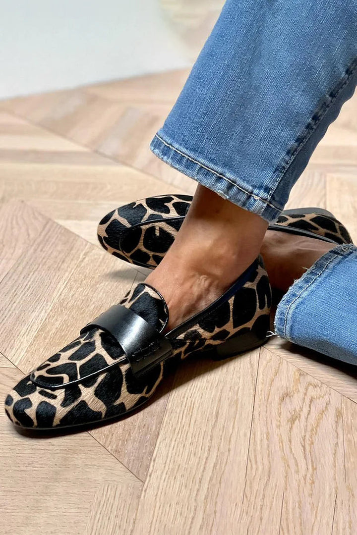 Loafers for Women | Animal Patterned Slip On Closed Toe