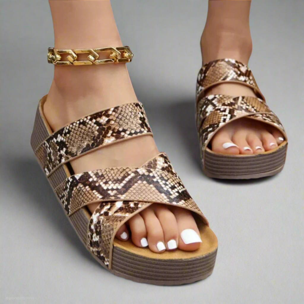 Sandals For Women | Open Toe Platform With Cross Straps