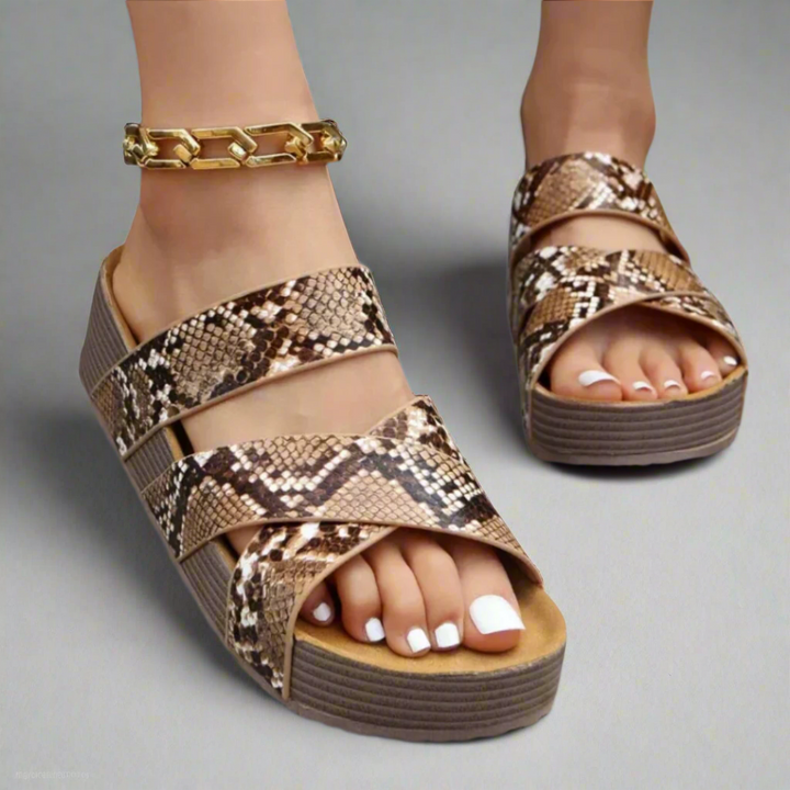 Sandals For Women | Open Toe Platform With Cross Straps