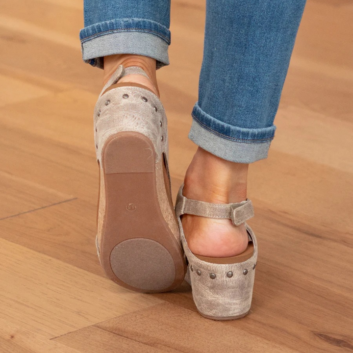 Sandals For Women | Open Toe Slingback With Wedge Heel