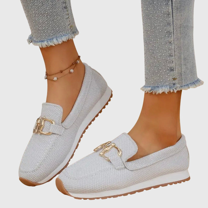 Loafers For Women | Decorative Hardware Closed Toe