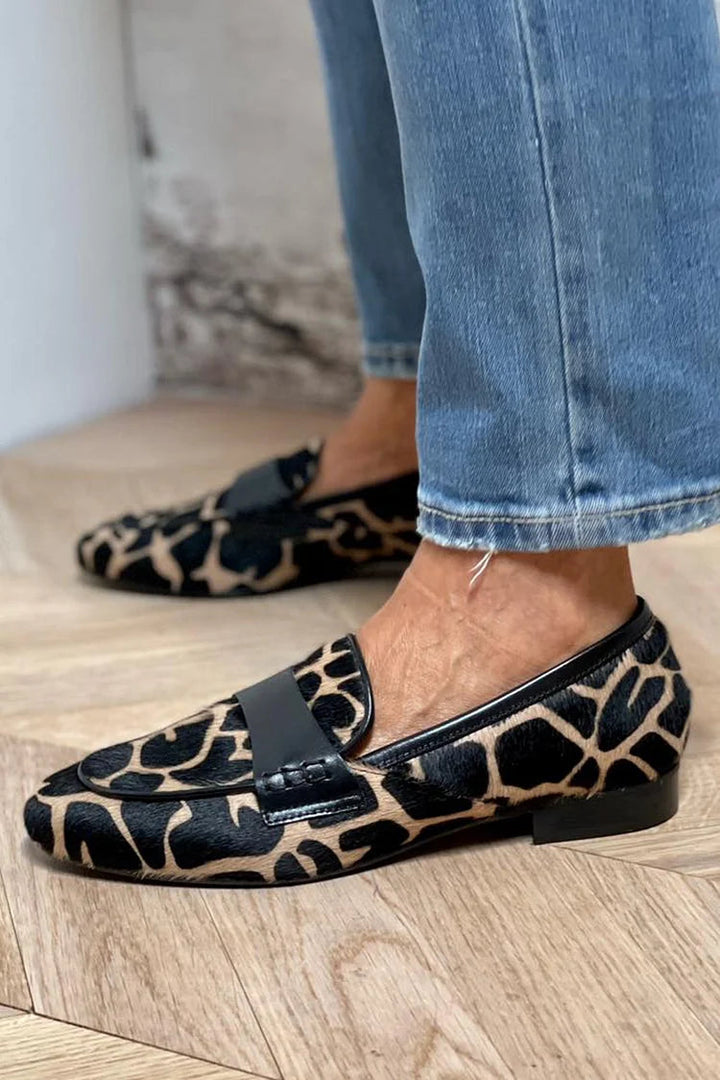 Loafers for Women | Animal Patterned Slip On Closed Toe