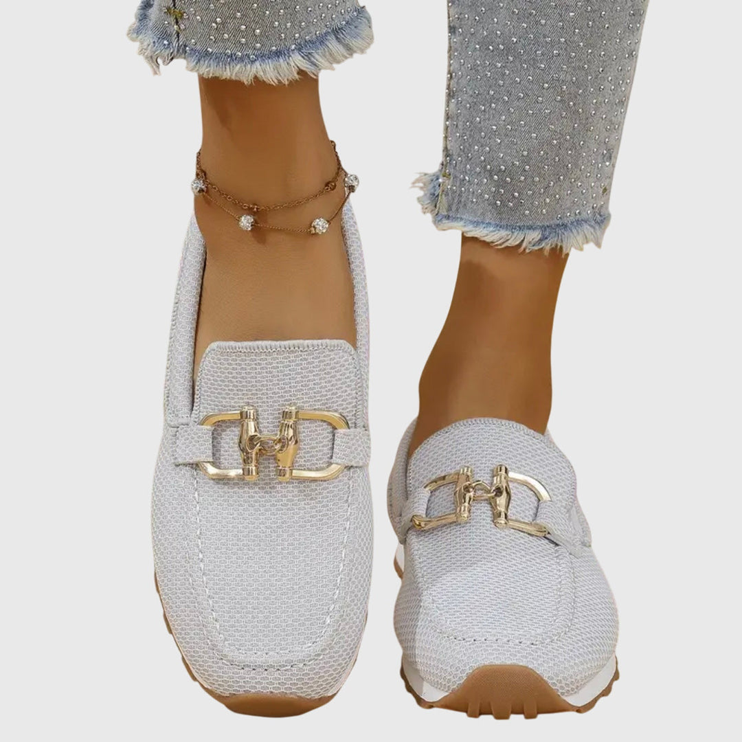 Loafers For Women | Decorative Hardware Closed Toe