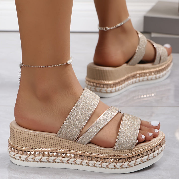 Heels For Women | Multi Strap Platform Sole Design
