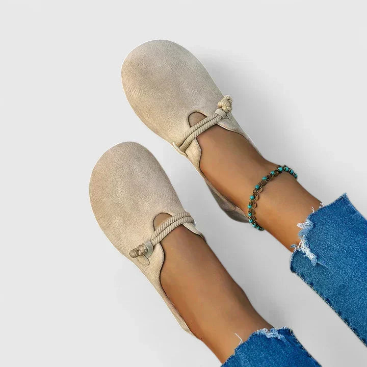 Loafers For Women | Round Toe Rope Detail Mules