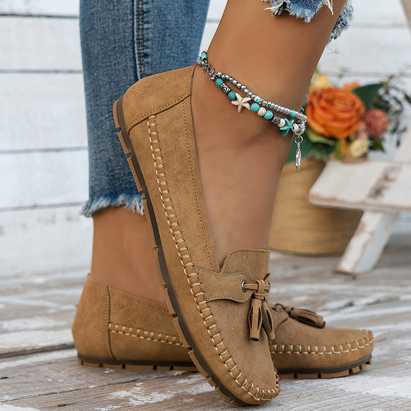 Loafers For Women | Tassel Closed Toe