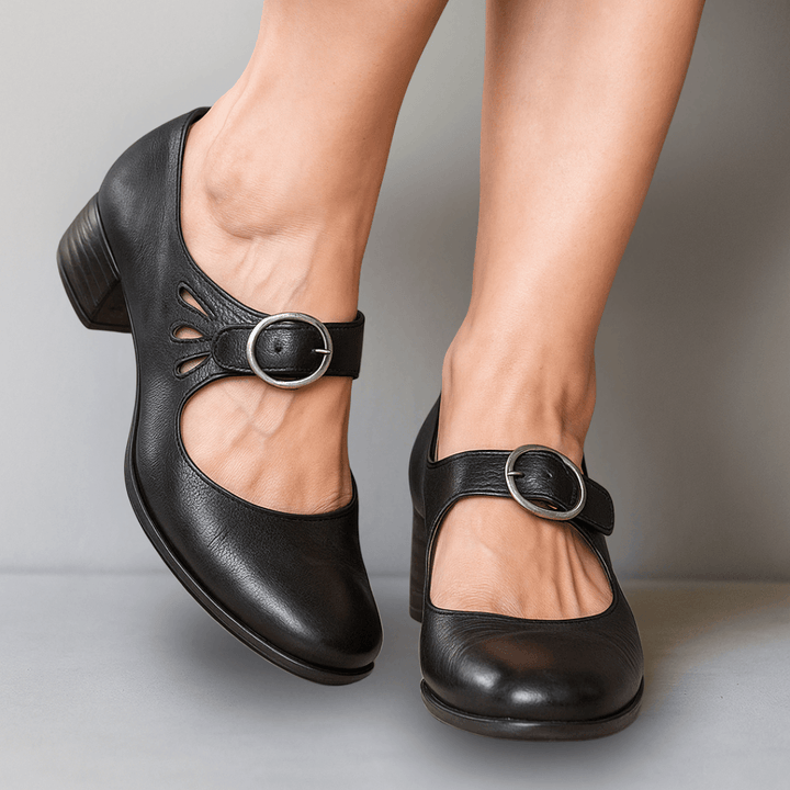 Mary Jane Shoes For Women | Buckle Strap Block Heel