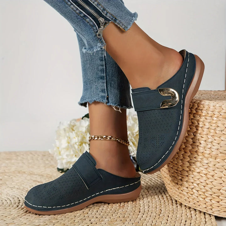 Women's Wedge Sandals | Perforated Slip-On
