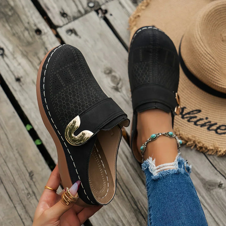 Women's Wedge Sandals | Perforated Slip-On