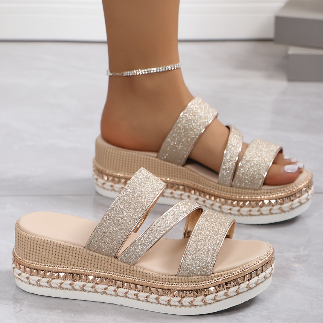 Heels For Women | Multi Strap Platform Sole Design