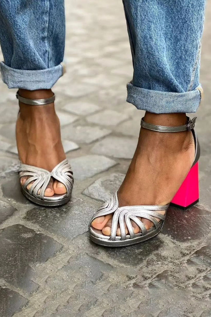 Sandals For Women | Block Heel Ankle Strap
