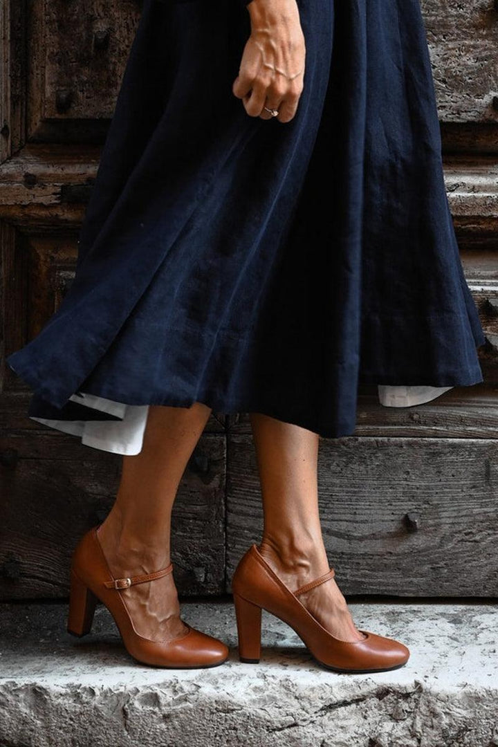 Mary Jane Shoes for Women |  Block Heel Rounded Toe
