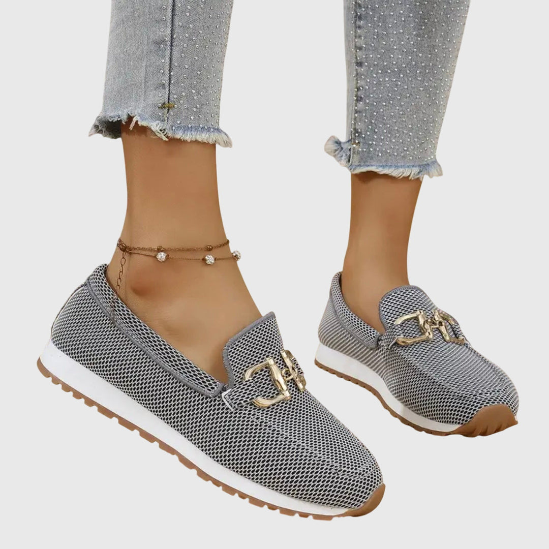 Loafers For Women | Decorative Hardware Closed Toe