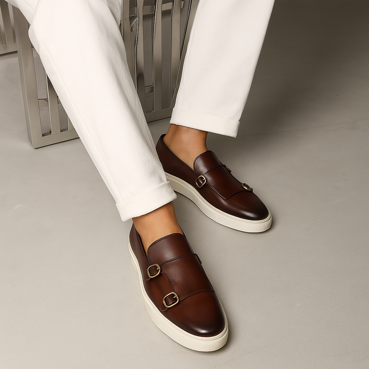 Gregory | Men's Monk Strap Slip-On Loafers
