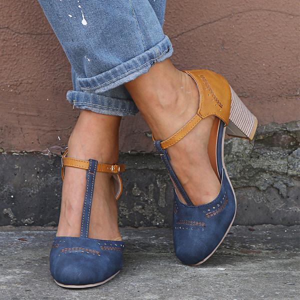 Mary Jane Shoes for Women | T-Strap Block Heel