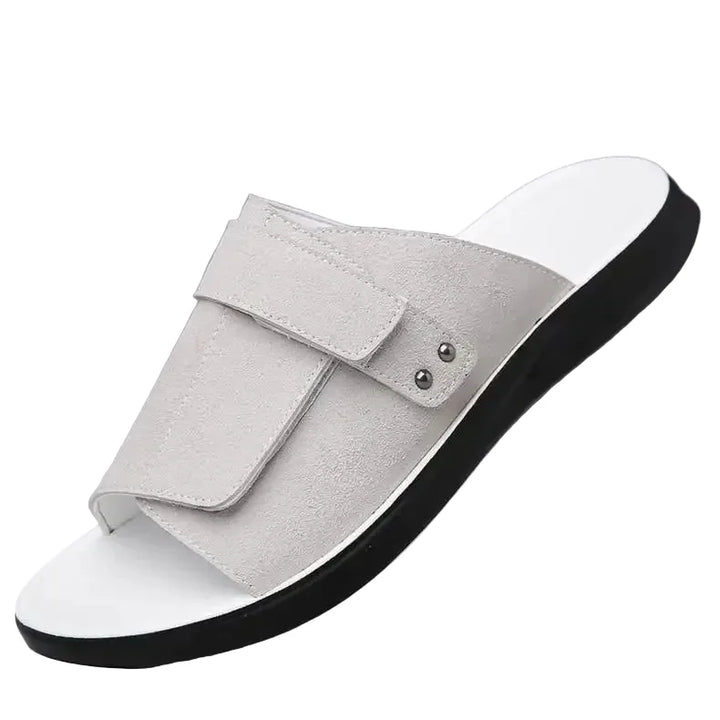 Men’s Single Strap Slide Sandals with Open Toe and Adjustable Strap